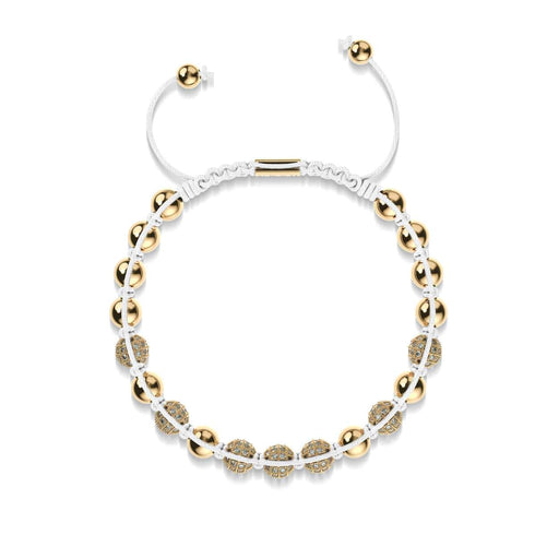 Or 18 carats | Bracelet Kikiballa Pavé de Cristaux | Blanc